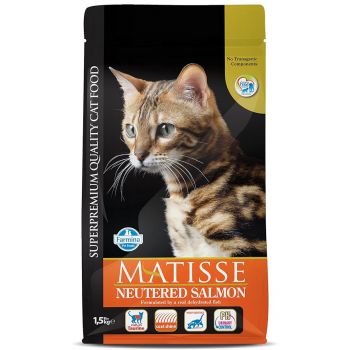 Farmina Matisse Premium Salmon Dry Cat Food for Neutered Cats - 1.5 kg