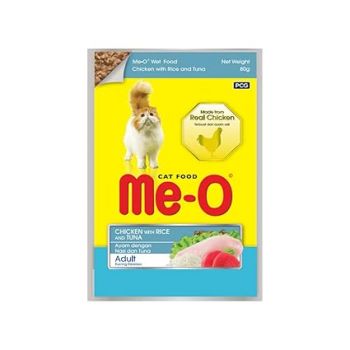 Me-O Wet Cat Food Chicken & Rice with Tuna