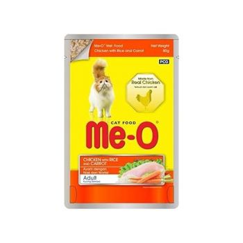 Me-O Wet Cat Food Chicken with Rice & Carrot