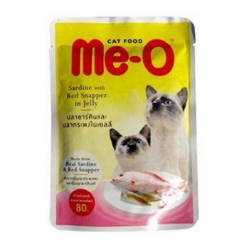 Me-O Sardine Cat Food with Red Snapper - 80g Pack